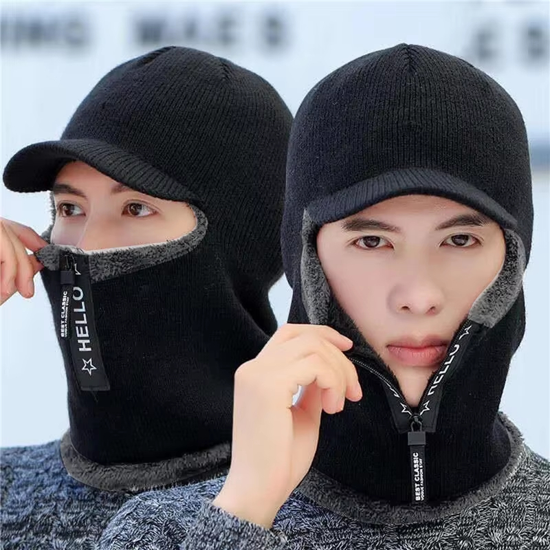 Wool Scarf Men - Topi Wol Musim Dingin Pria Baru,