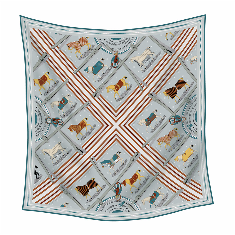 Cashmere Pashmina Wrap - Selendang Sutra Kasmir Bermotif Fashion 90CM,