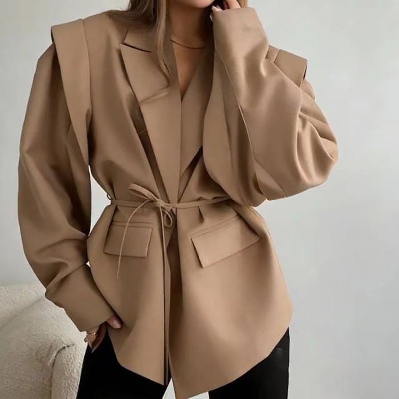 Down Jacket Packable - Jaket Blazer Oversize Wanita Kasual Kerah