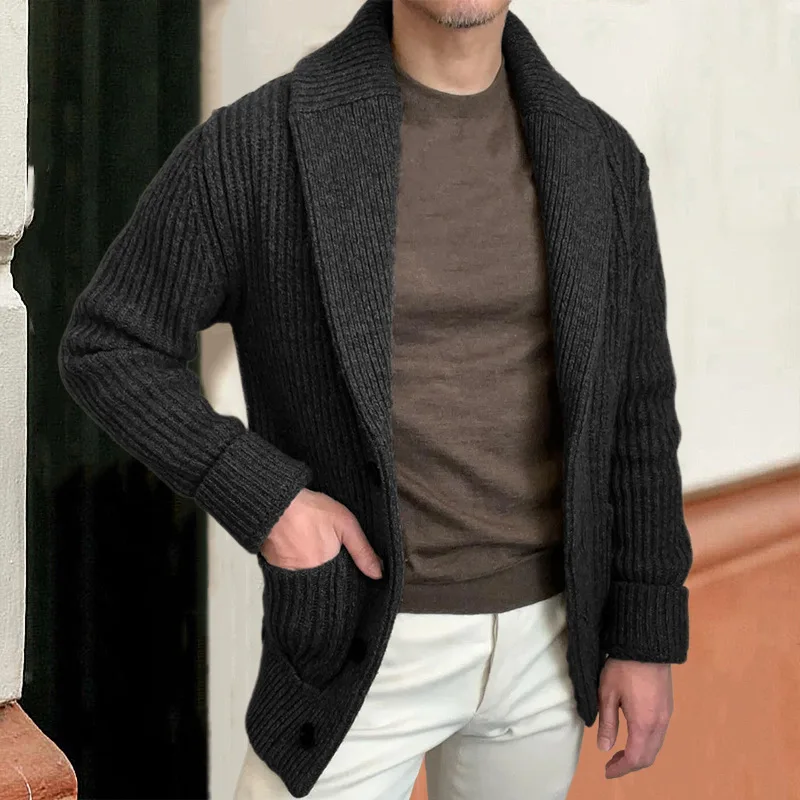 Sweter Pria Kardigan Kerah Len - Down Jacket Packable ulasan dan harga