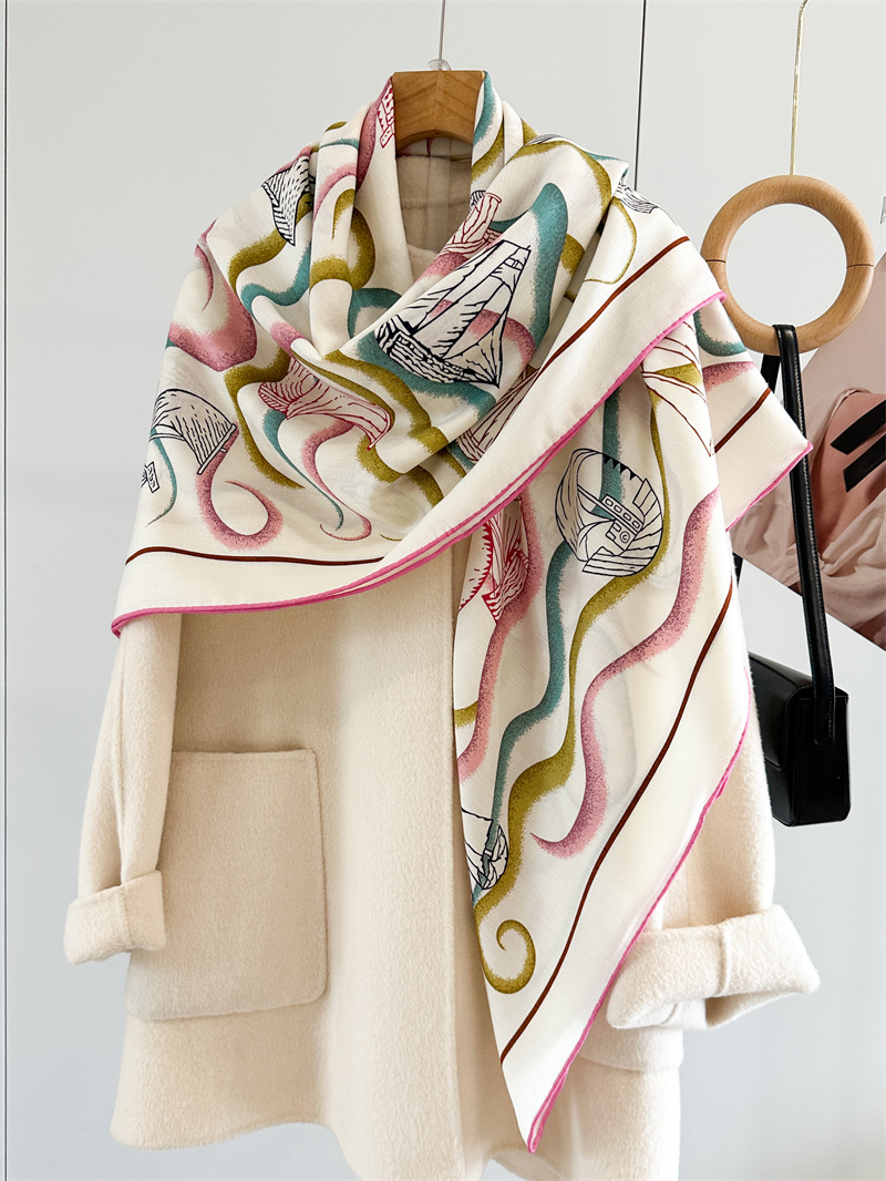 Syal 135CM Bermuka Dua Desaine - Cashmere Pashmina Wrap ulasan dan harga