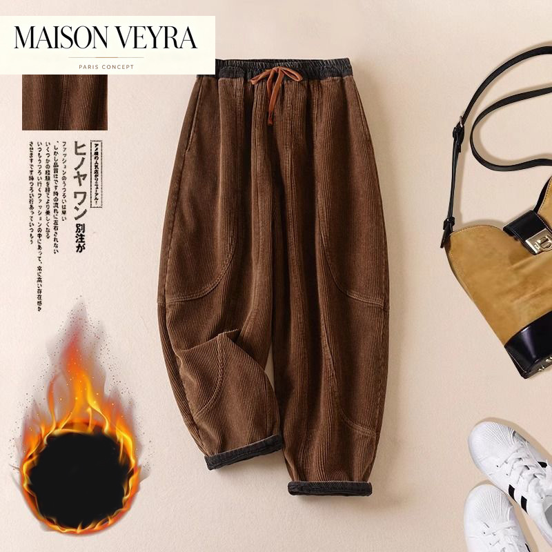 Celana harem corduroy wanita m - Corduroy Pant Warm ulasan dan harga