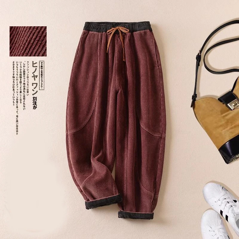 Celana harem corduroy wanita m - Corduroy Pant Warm ulasan dan harga