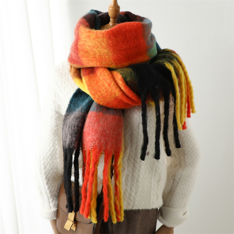 Syal Kotak-kotak Musim Gugur M - Wool Scarf Men ulasan dan harga