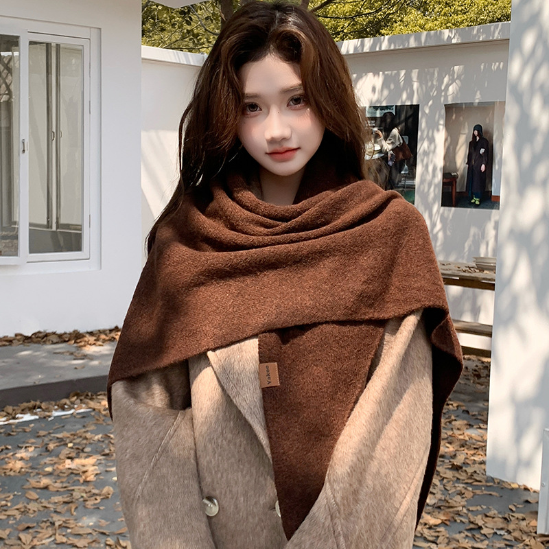 Selendang Segitiga Rajut Warna - Shawl Wrap Winter ulasan dan harga